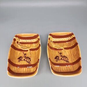 Vintage Set Of 2 Rodeo By Clay Art Ceramic Bowls